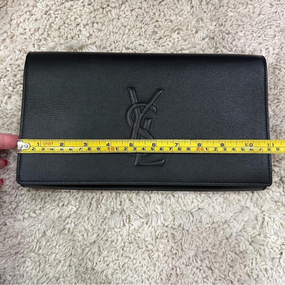 Yves Saint Laurent YSL Black on Black Clutch with Dust Bag - Picture 9 of 15
